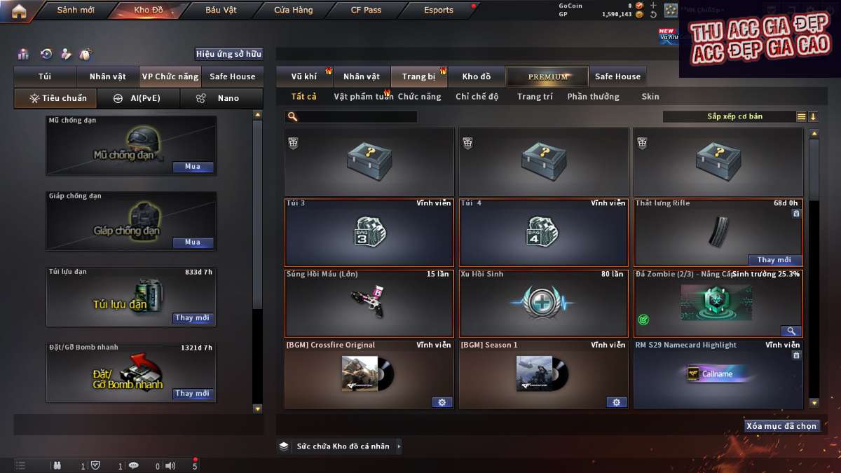 shop acc cf uy tin gia re